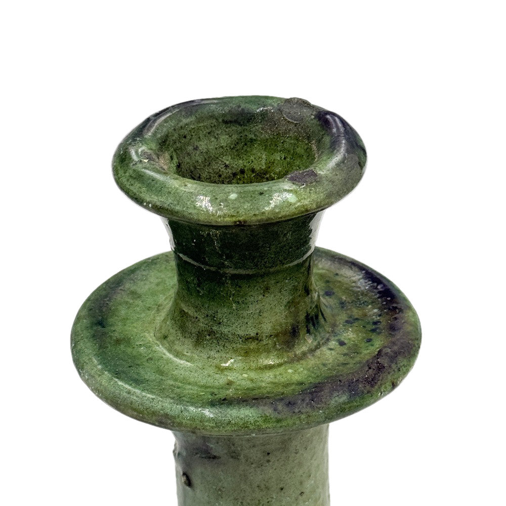 Moroccan Tamegroute Glazed Candlestick Holder - Berbere Imports