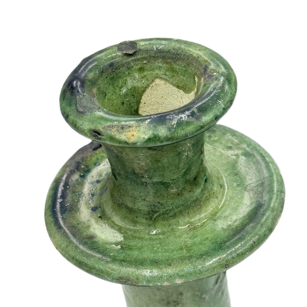 Moroccan Tamegroute Glazed Candlestick Holder - Berbere Imports