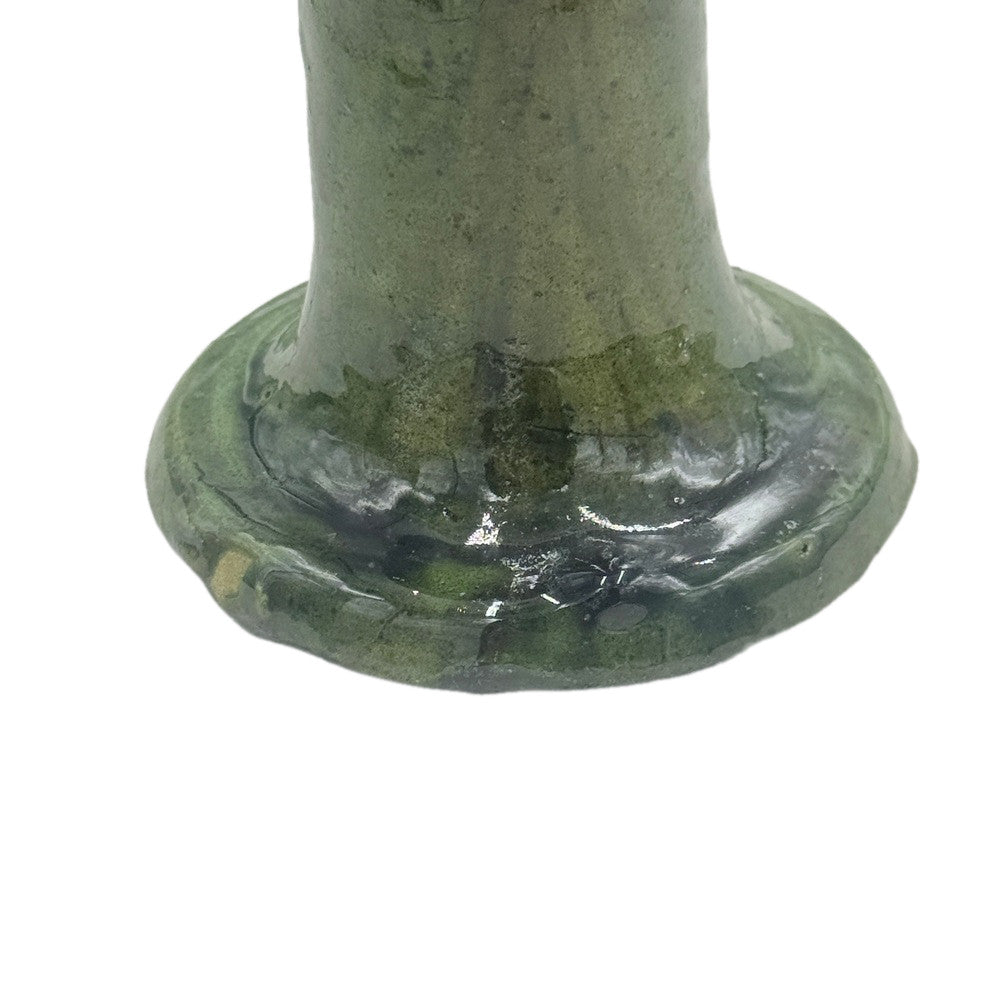 Moroccan Tamegroute Glazed Candlestick Holder - Berbere Imports