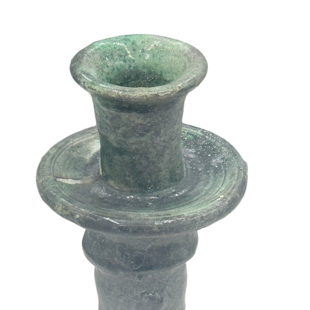 Moroccan Tamegroute Glazed Candlestick Holder - Berbere Imports