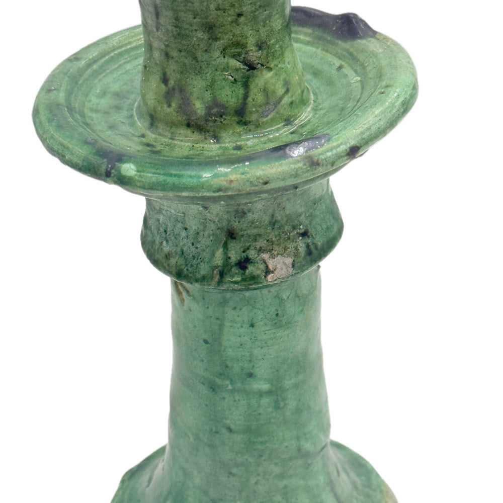 Moroccan Tamegroute Glazed Candlestick Holder - Berbere Imports