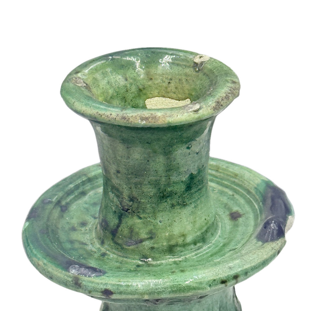 Moroccan Tamegroute Glazed Candlestick Holder - Berbere Imports