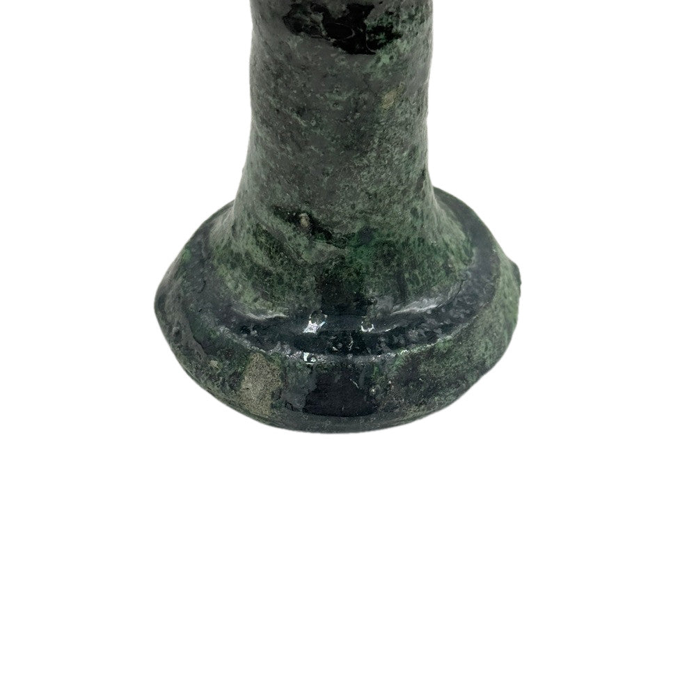 Moroccan Tamegroute Glazed Candlestick Holder - Berbere Imports
