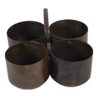 Indian Iron Quadruple Pots W/ Handle - Berbere Imports