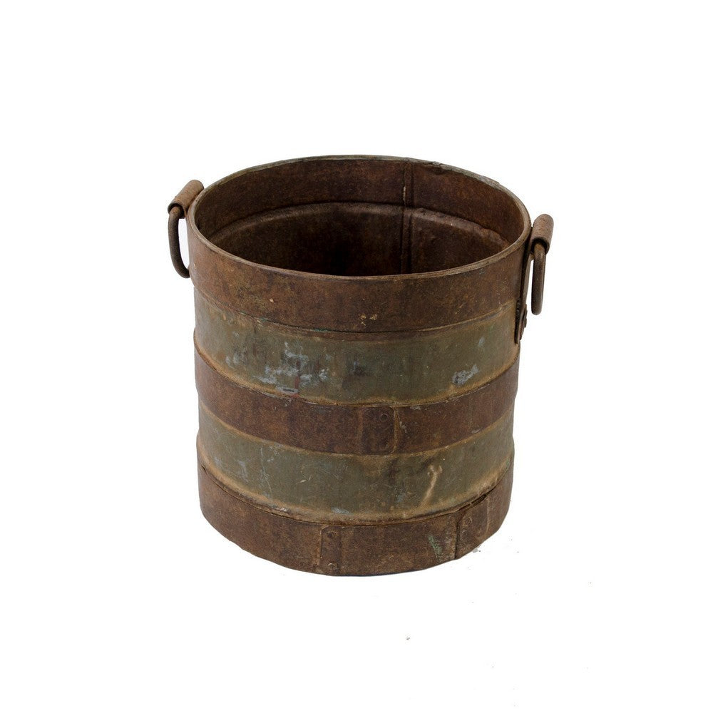 Vintage Indian Iron Bucket - Large - Berbere Imports