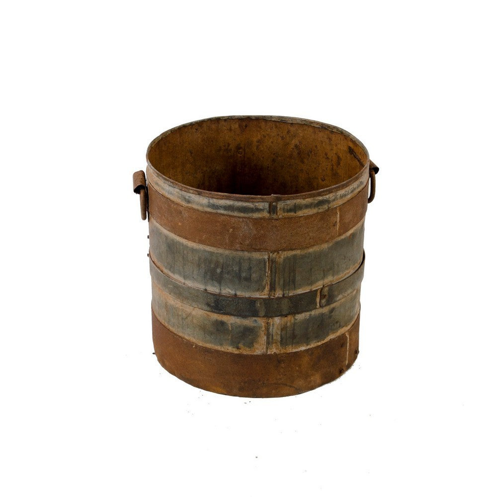 Vintage Indian Iron Bucket - Large - Berbere Imports