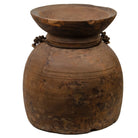 Vintage Indian Wooden Milk Pot - Berbere Imports