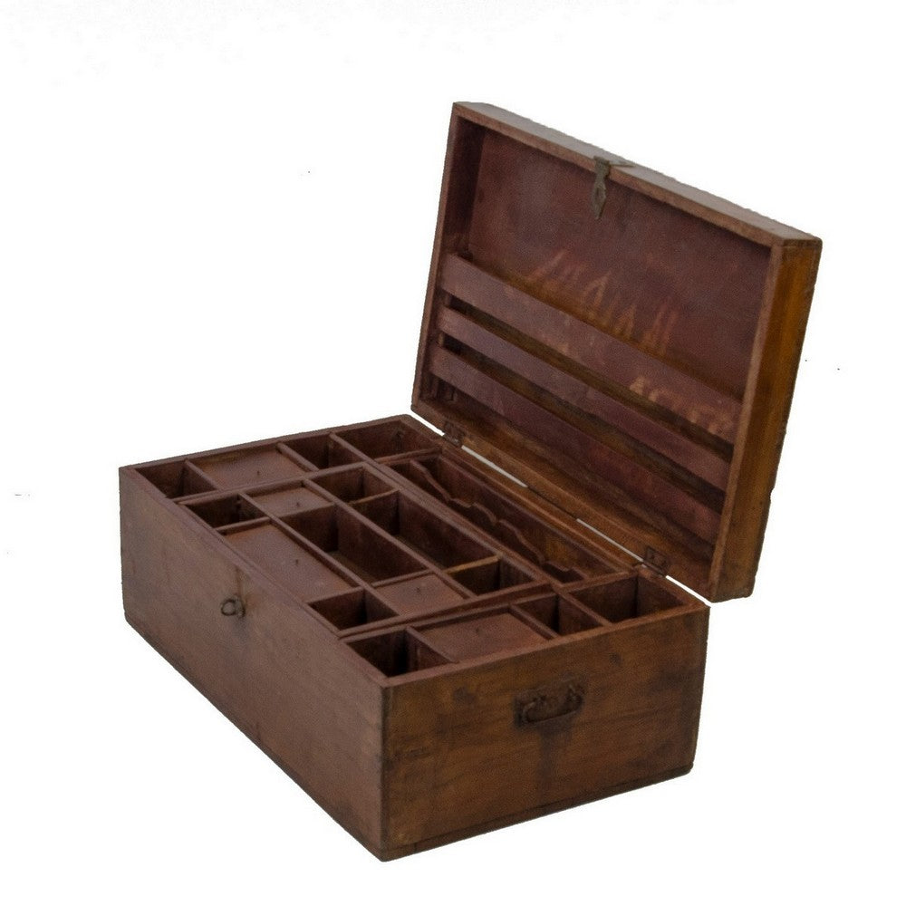 Vintage Indian Wooden Accountant's Box - Berbere Imports