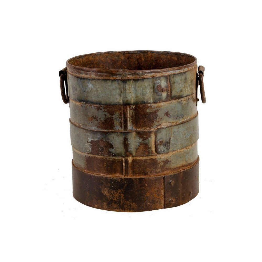 Vintage Indian Iron Bucket - Medium - Berbere Imports