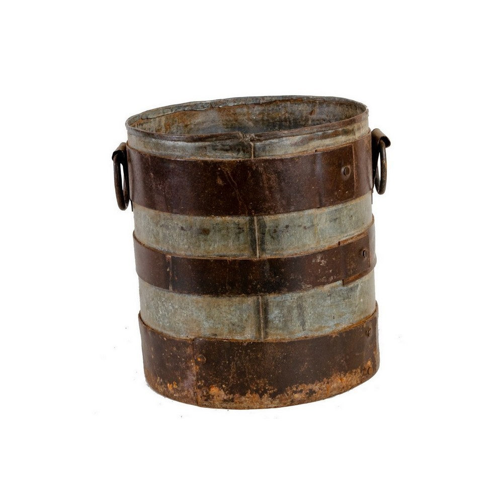 Vintage Indian Iron Bucket - Medium - Berbere Imports