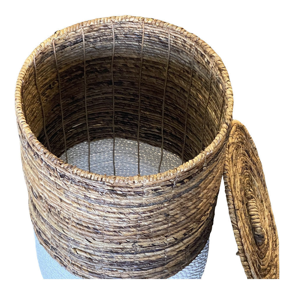 Indonesian Woven Basket With Lid - Large - Berbere Imports