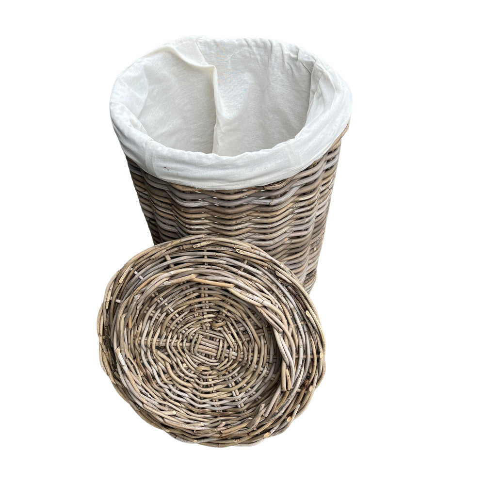 Rattan Laundry Basket With Lid - Berbere Imports