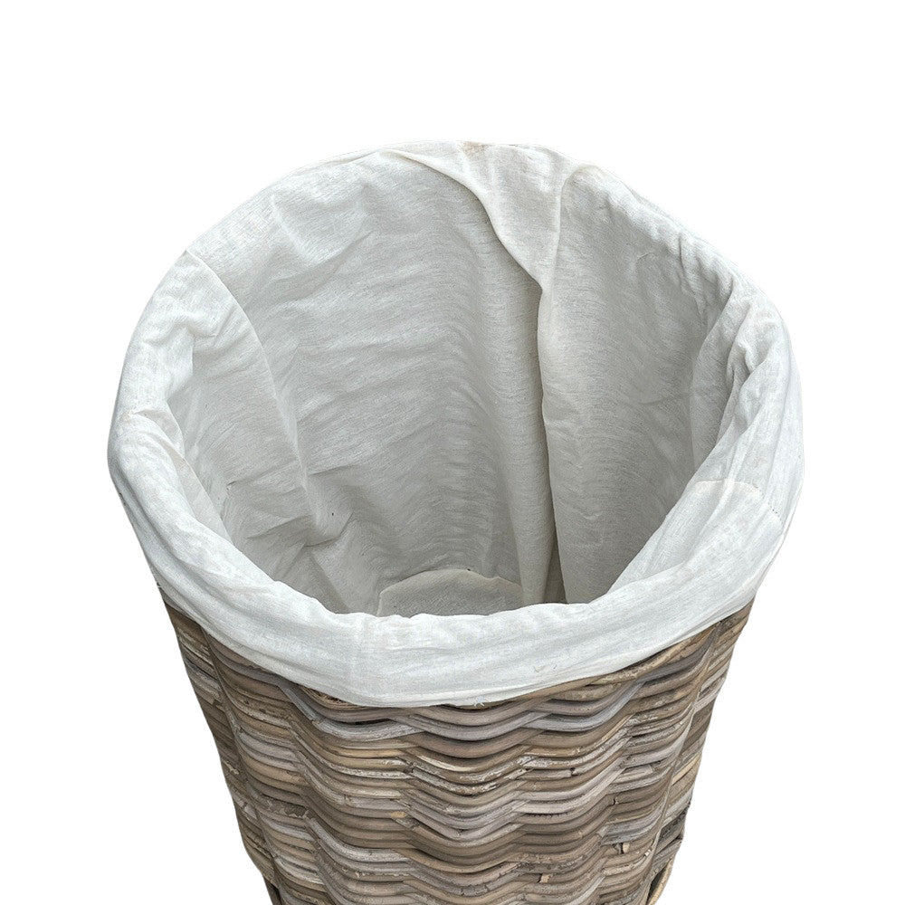 Rattan Laundry Basket With Lid - Berbere Imports