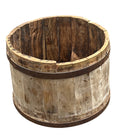 Wood Bucket With Iron Belt - Berbere Imports