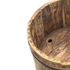 Wood Bucket With Iron Belt - Berbere Imports