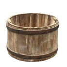 Wood Bucket With Iron Belt - Berbere Imports