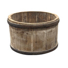 Wood Bucket With Iron Belt - Berbere Imports