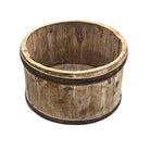 Wood Bucket With Iron Belt - Berbere Imports