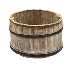 Wood Bucket With Iron Belt - Berbere Imports