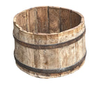 Wood Bucket With Iron Belt - Berbere Imports