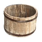 Wood Bucket With Iron Belt - Berbere Imports