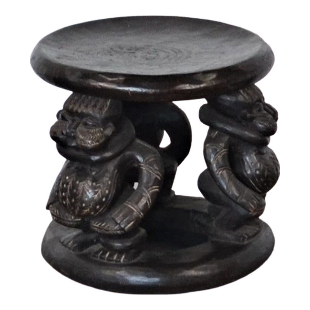 Vintage Hand-Carved Cameroon Stool - Berbere Imports