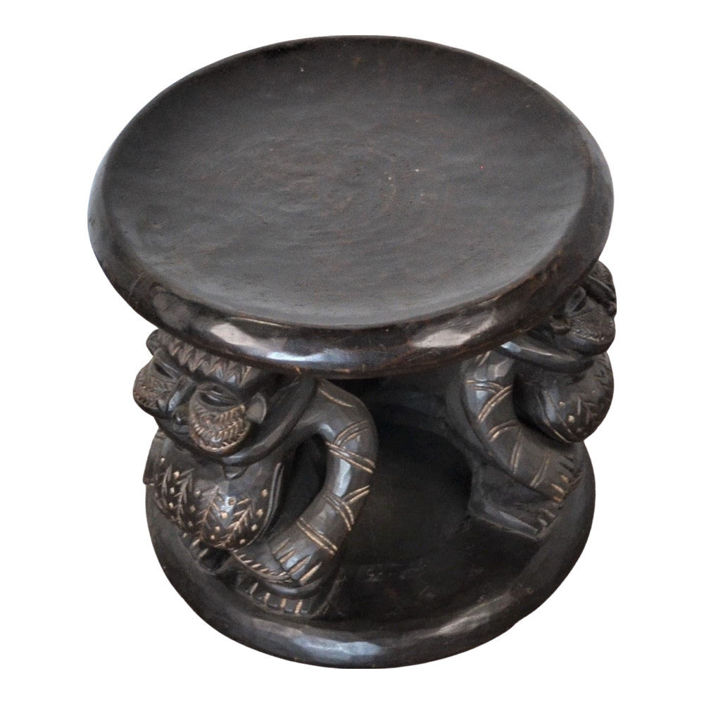 Vintage Hand-Carved Cameroon Stool - Berbere Imports