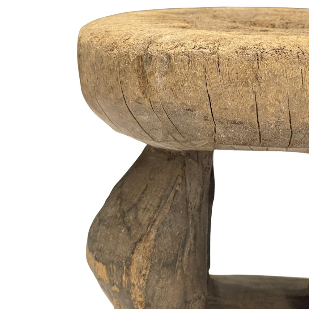 Vintage African Wooden Stool - Berbere Imports