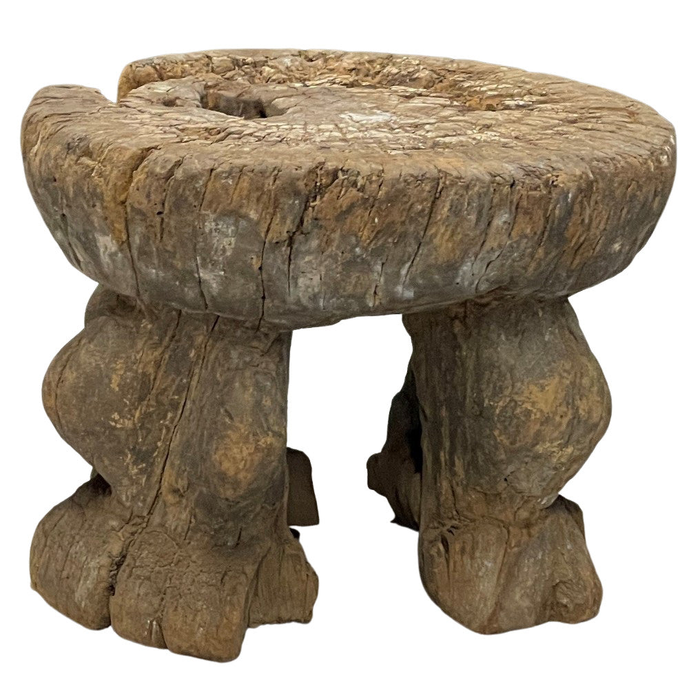 Vintage African Wooden Stool - Berbere Imports