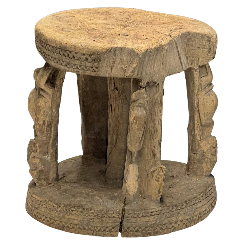 Vintage African Wooden Stool - Berbere Imports