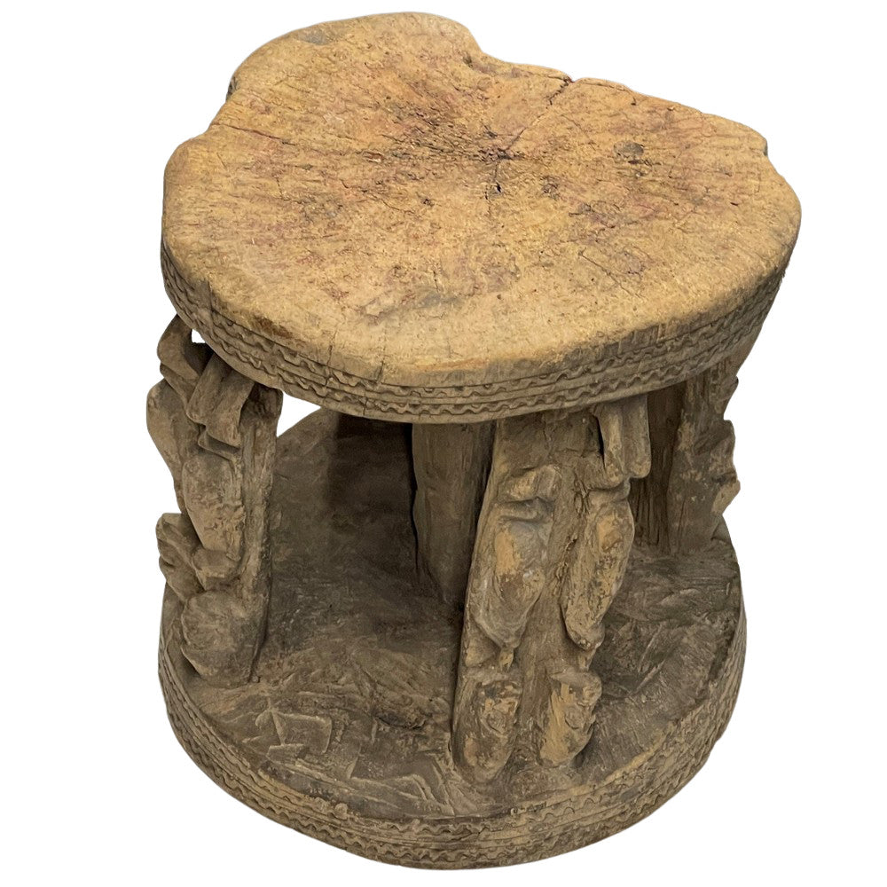 Vintage African Wooden Stool - Berbere Imports