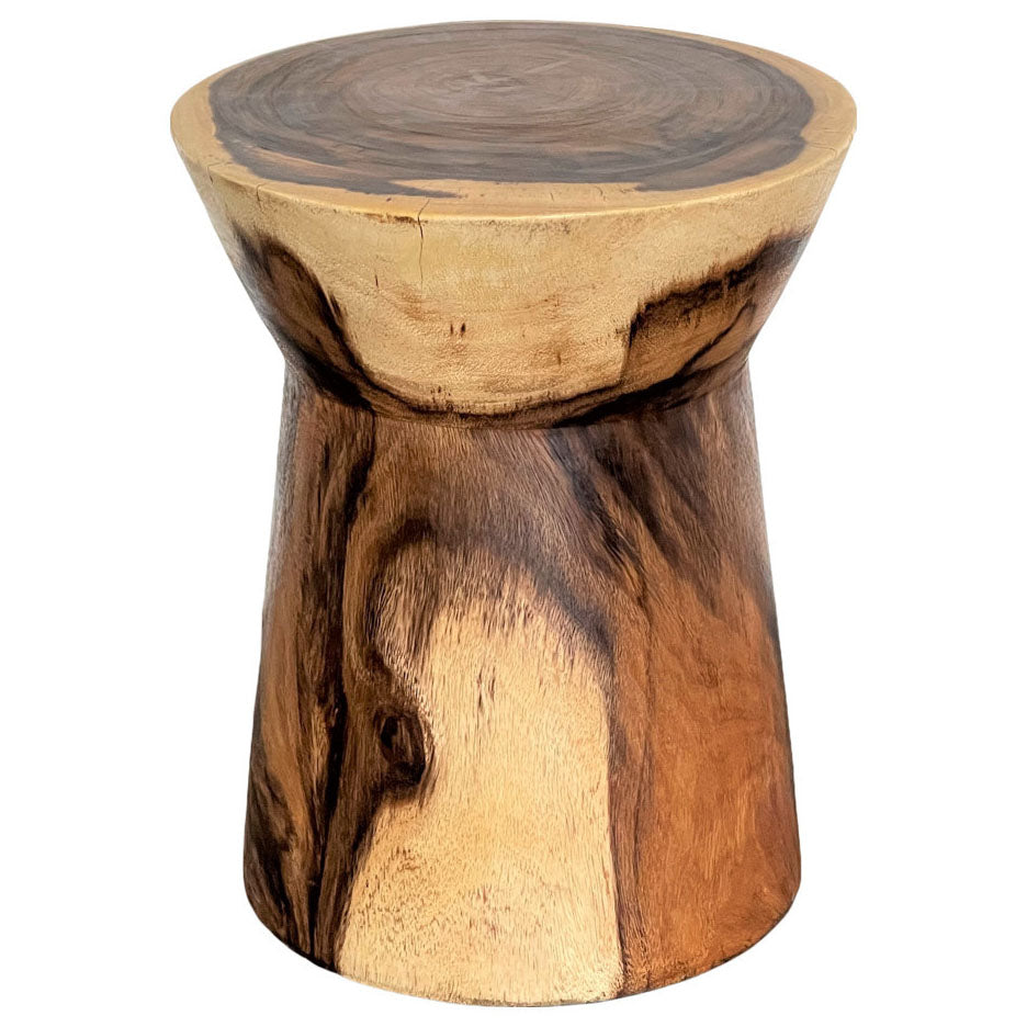 Teak Pinched Middle Stool - Berbere Imports