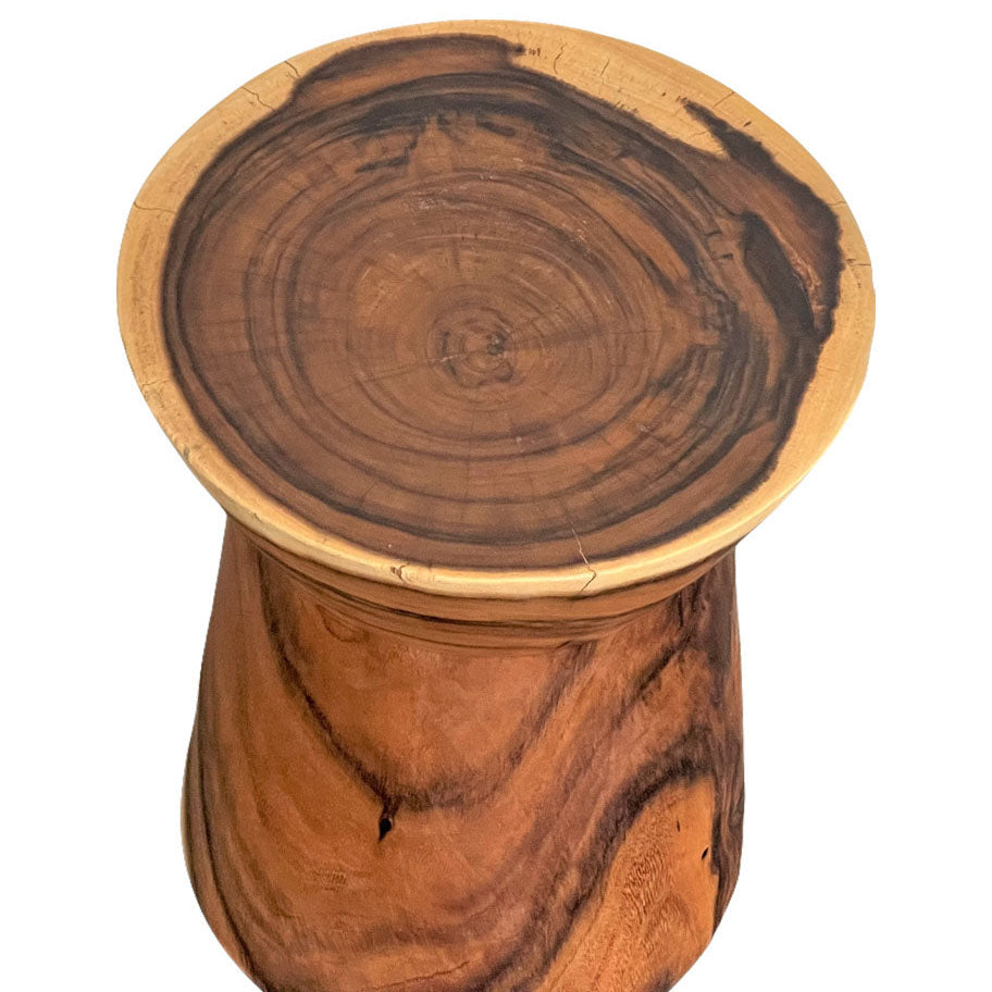 Teak Pinched Middle Stool - Berbere Imports