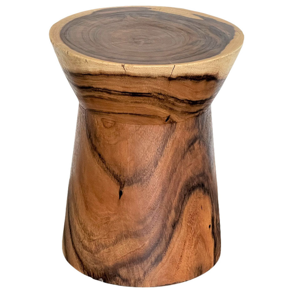 Teak Pinched Middle Stool - Berbere Imports