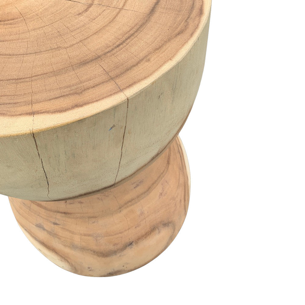 Teak Inverted Sphere Stool - Berbere Imports