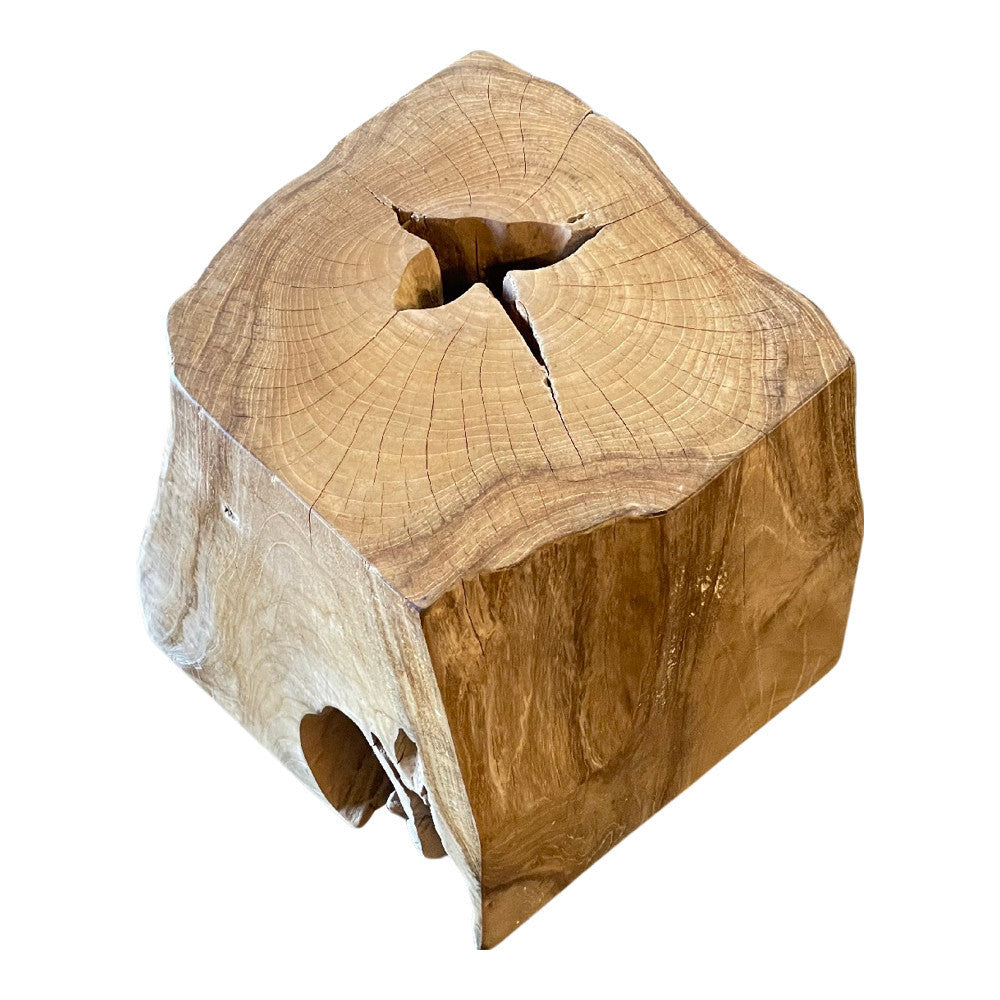 Indonesian Teak Stool - Berbere Imports