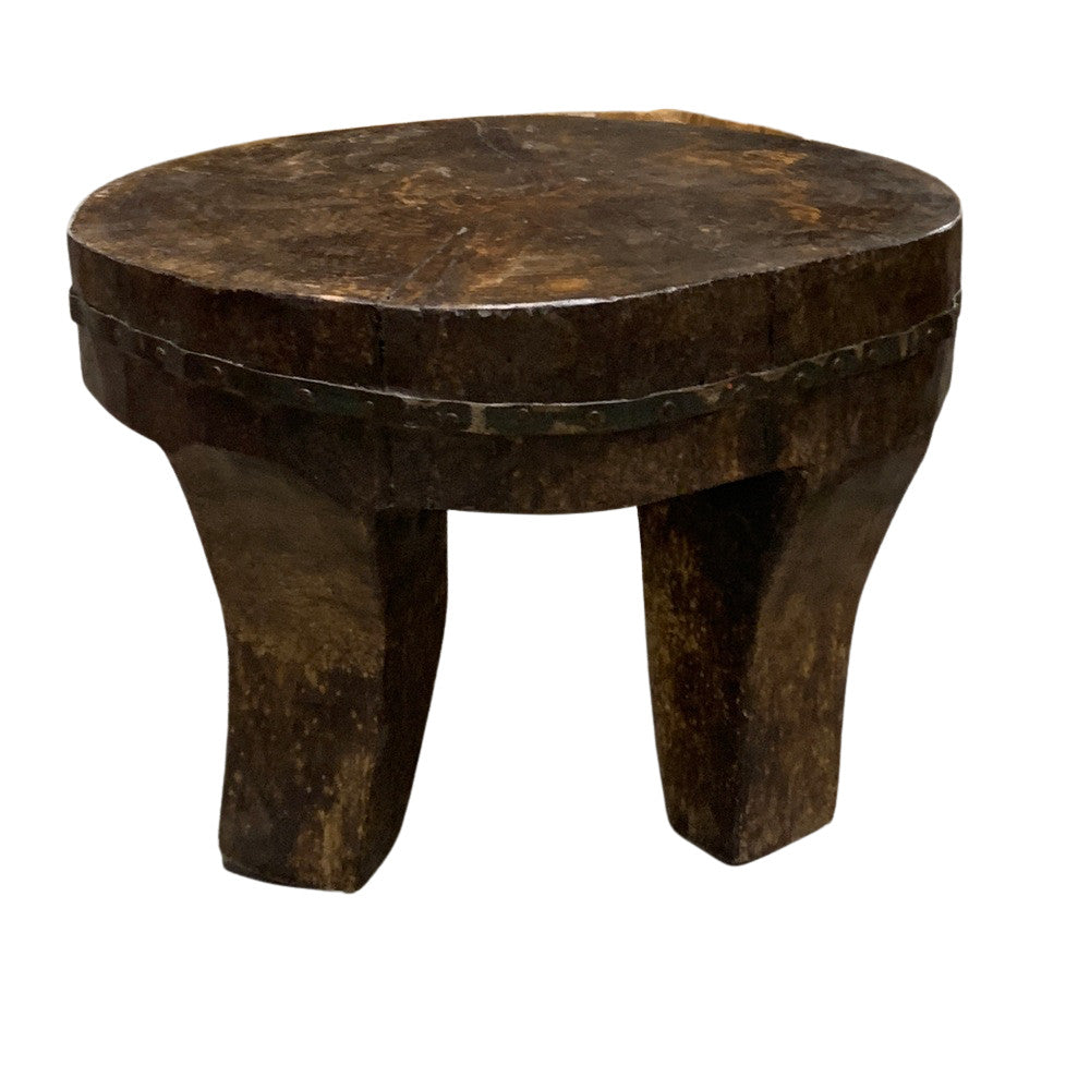 Vintage Nagaland Wooden Stool - Berbere Imports