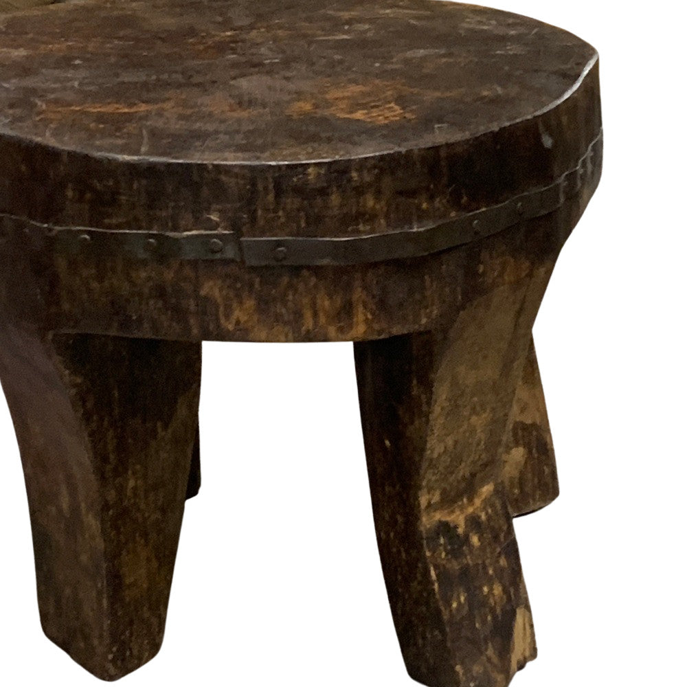 Vintage Nagaland Wooden Stool - Berbere Imports