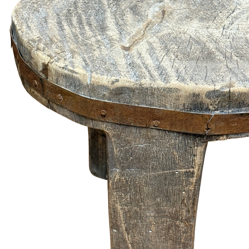 Vintage Nagaland Wooden Stool - Berbere Imports