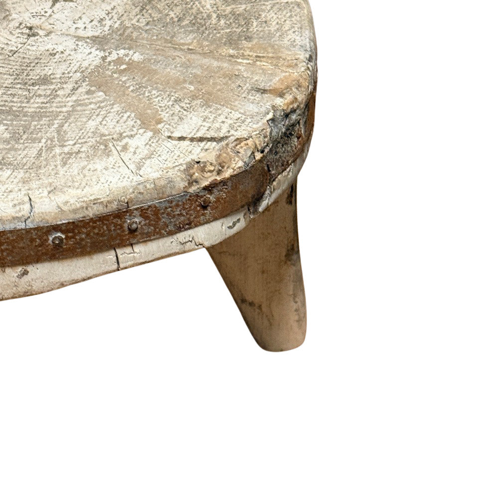 Vintage Nagaland Wooden Stool - Berbere Imports