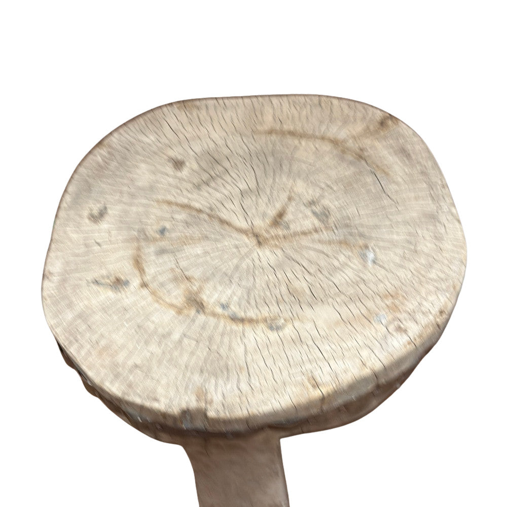 Vintage Nagaland Wooden Stool - Berbere Imports