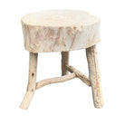 Chinese Wooden 3-Legged Trunk Stool - Berbere Imports