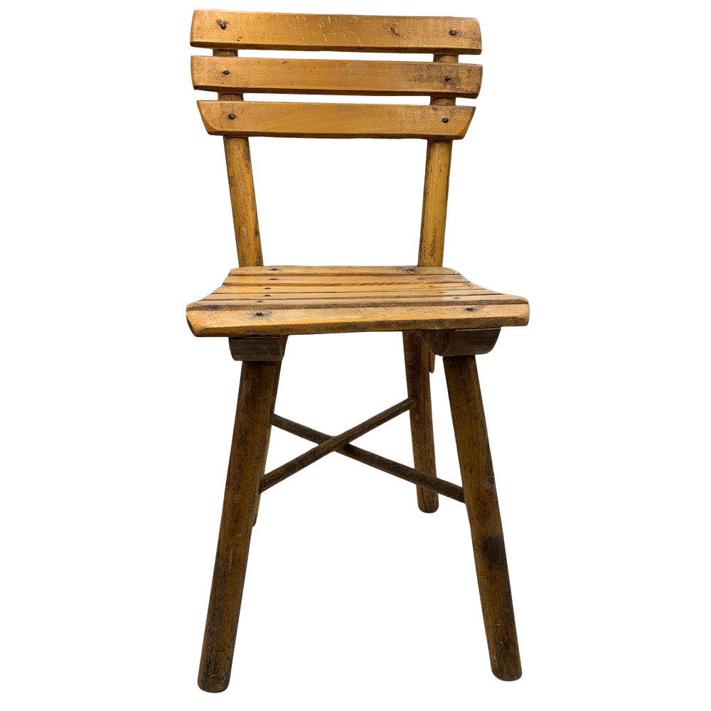 Vintage Small Wooden Child Chair - Berbere Imports