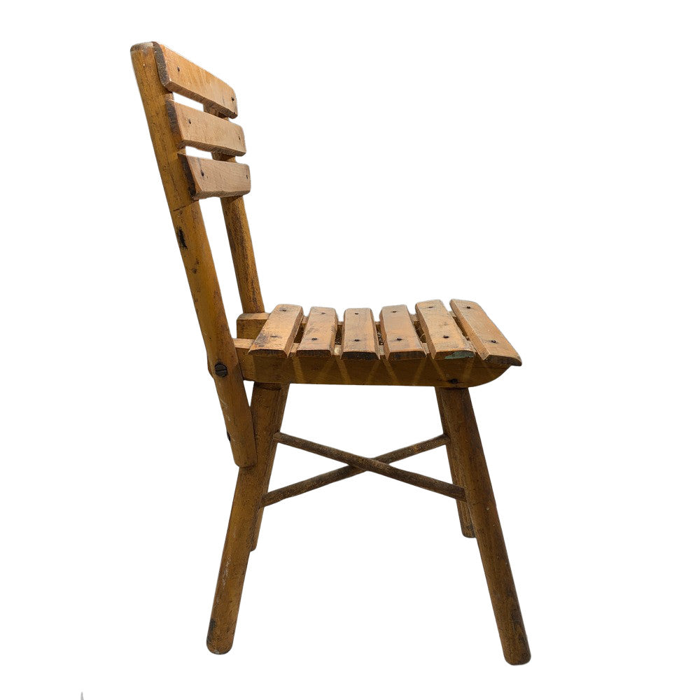 Vintage Small Wooden Child Chair - Berbere Imports