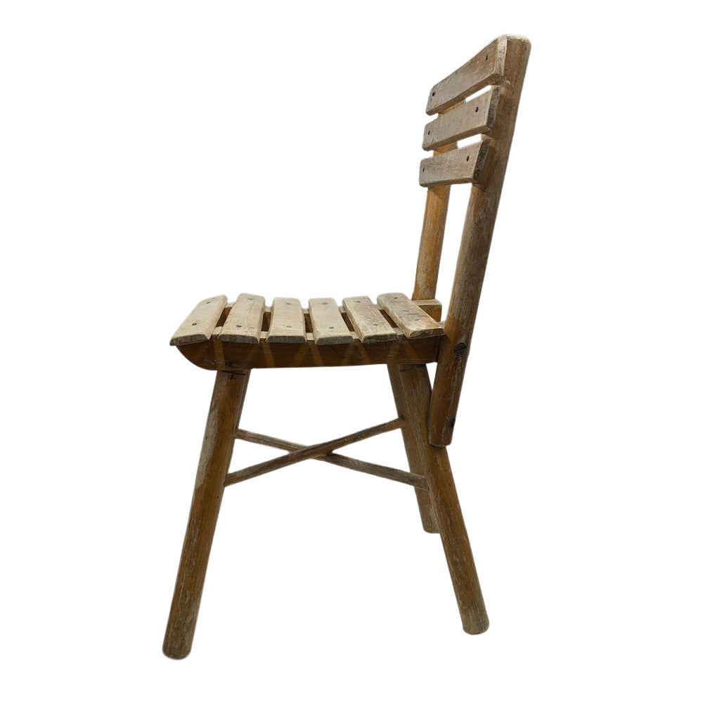 Vintage Small Wooden Child Chair - Berbere Imports