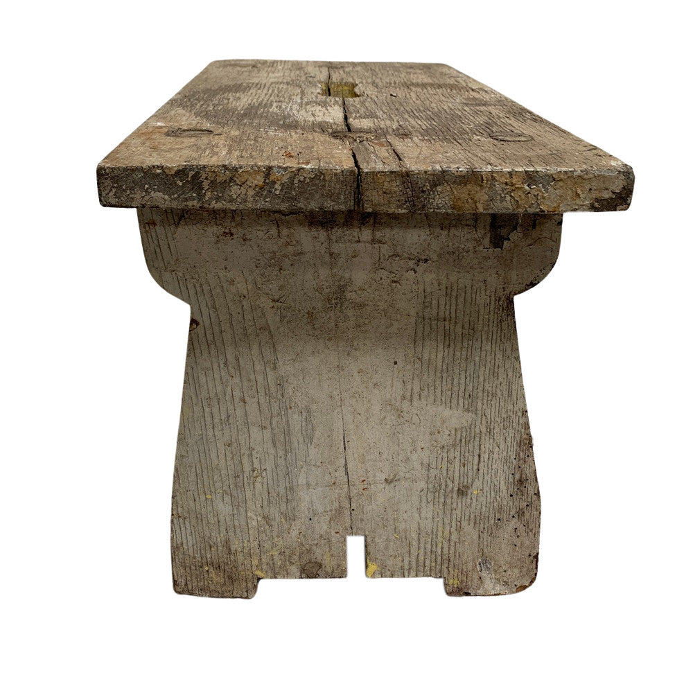 Antique Farmhouse Wooden Step Stool - Berbere Imports
