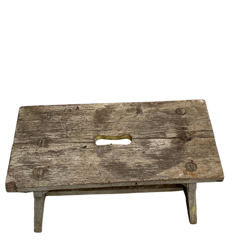 Antique Farmhouse Wooden Step Stool - Berbere Imports