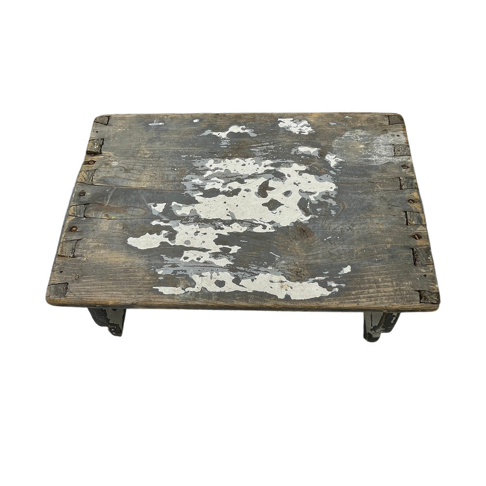 Antique Farmhouse Wooden Step Stool - Berbere Imports