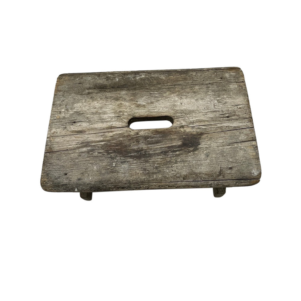 Antique Farmhouse Wooden Step Stool - Berbere Imports