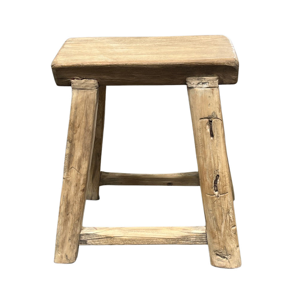 Vintage Small Wooden Stool - Berbere Imports